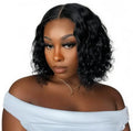 10 Inch Brazilian Deep Wave Curly Bob Wig 4x4 Glueless Lace Closure