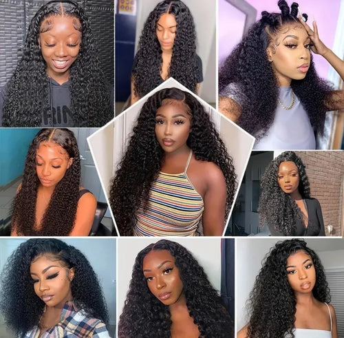 22In Brazilian Hair Water Wave Glueless Wig 13x4 Full Frontal Lace