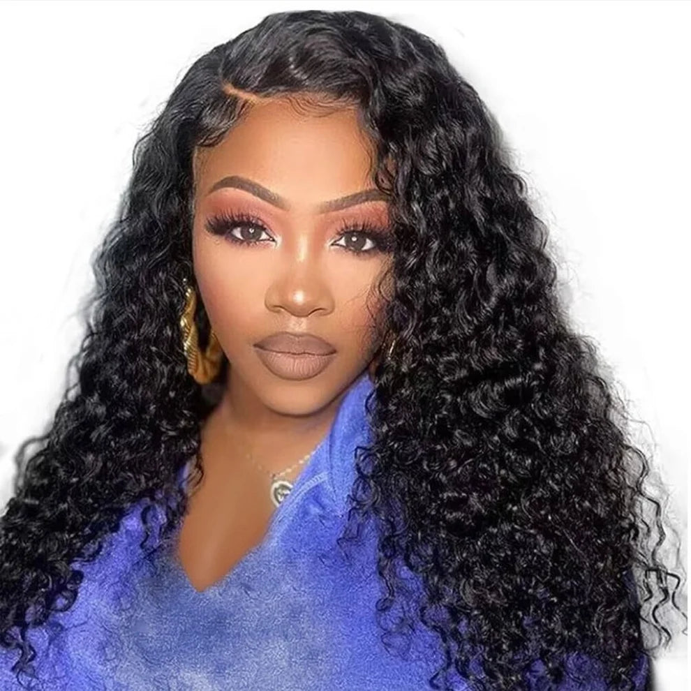 22In Brazilian Hair Water Wave Glueless Wig 13x4 Full Frontal Lace