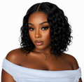 10 Inch Brazilian Deep Wave Curly Bob Wig 4x4 Glueless Lace Closure