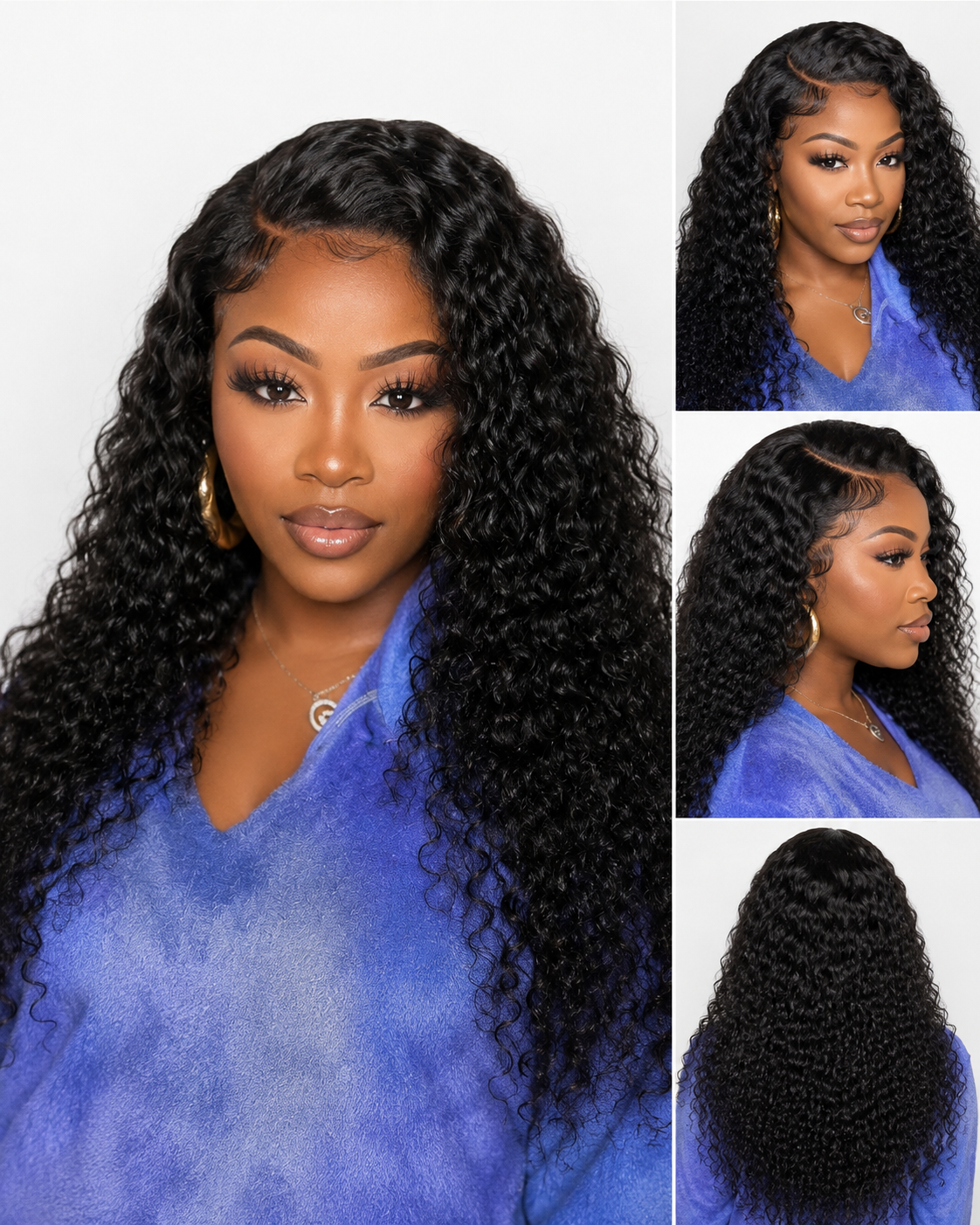 22In Brazilian Hair Water Wave Glueless Wig 13x4 Full Frontal Lace